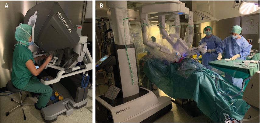 Roboterassistierte thorakoskopische Operation.