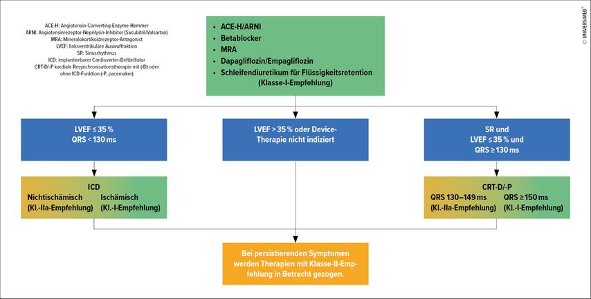 Therapiealgorithmus für Patienten mit HFrEF